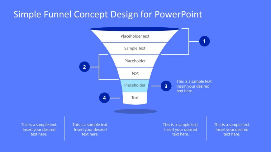 Presentation of Marketing Funnel 6 Steps Diagram