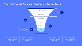 Presentation of 6 Steps Sales Process Funnel Diagram 