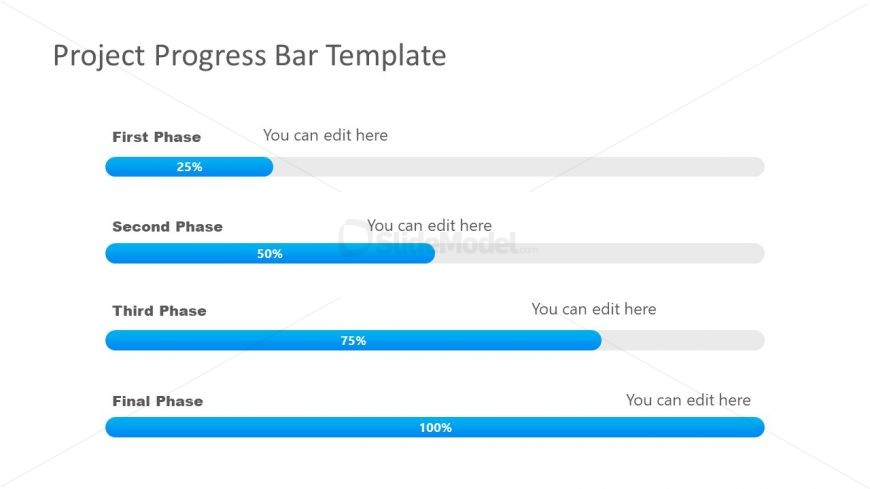Presentation of 4 Steps Progress Bar