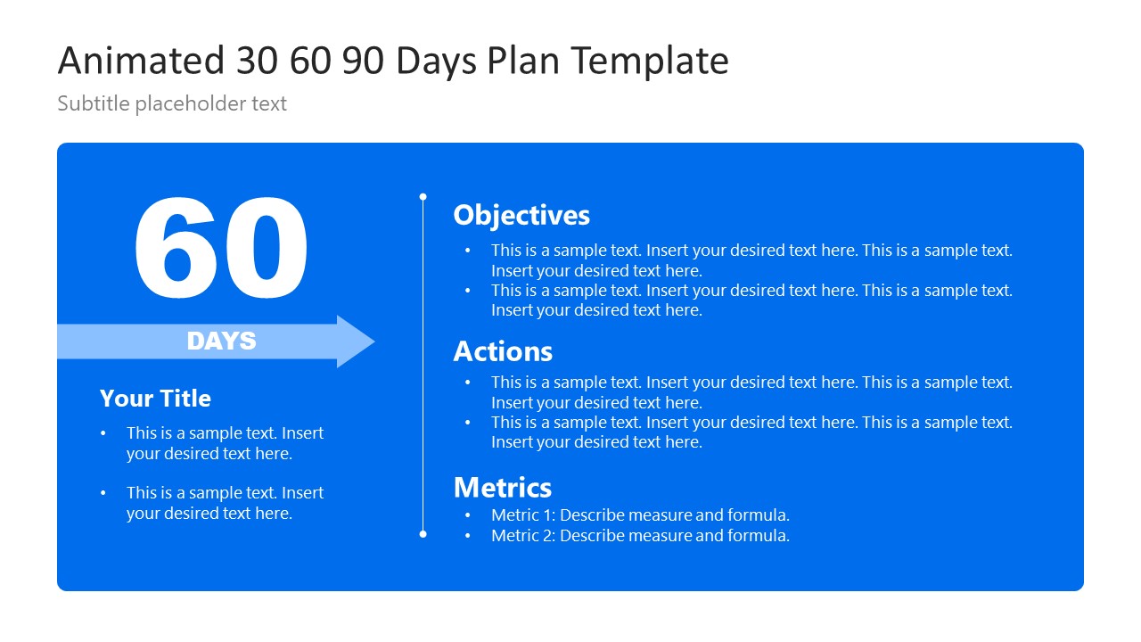 Slide of First 60 Days Project Plan 