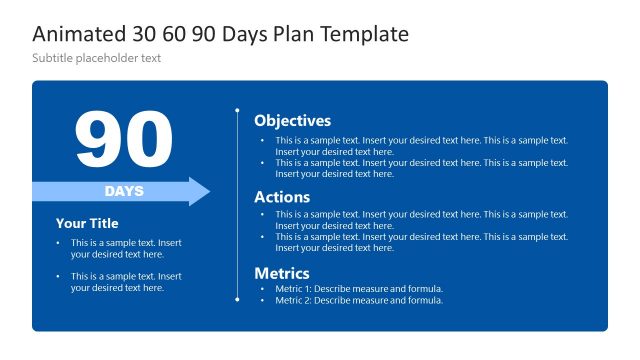 90 Days Plan Objectives in PowerPoint
