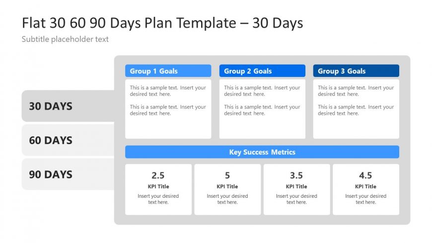 Slide of 30 Days Plan in PowerPoint
