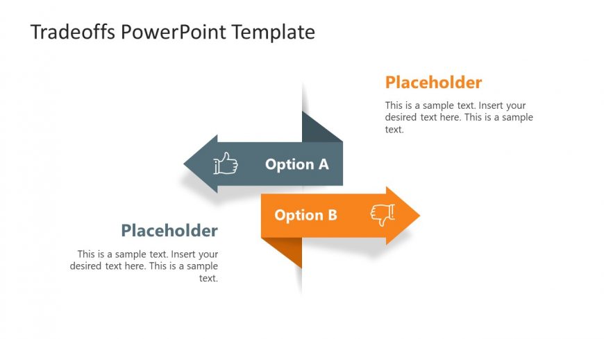 2 Arrows Two Options PowerPoint