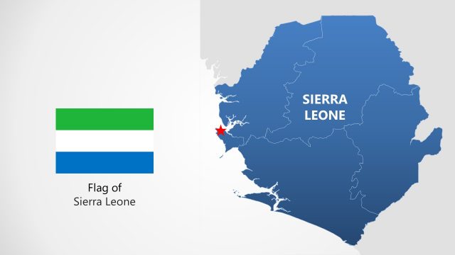 Flag and Map Template for Sierra Leone