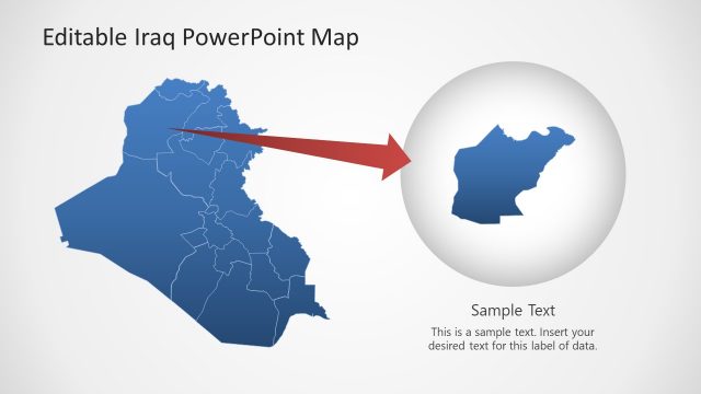 Zoom Option Iraq Map Template