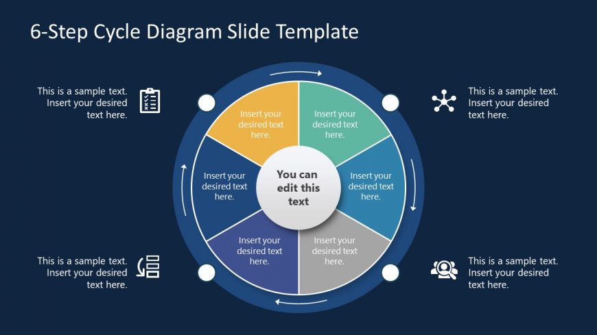 PPT 2-Level Cycle Process Diagram Template
