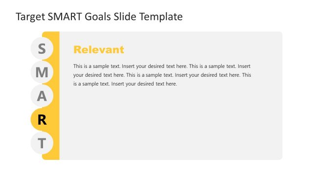 Presentation of Relevant SMART Goals Target PPT
