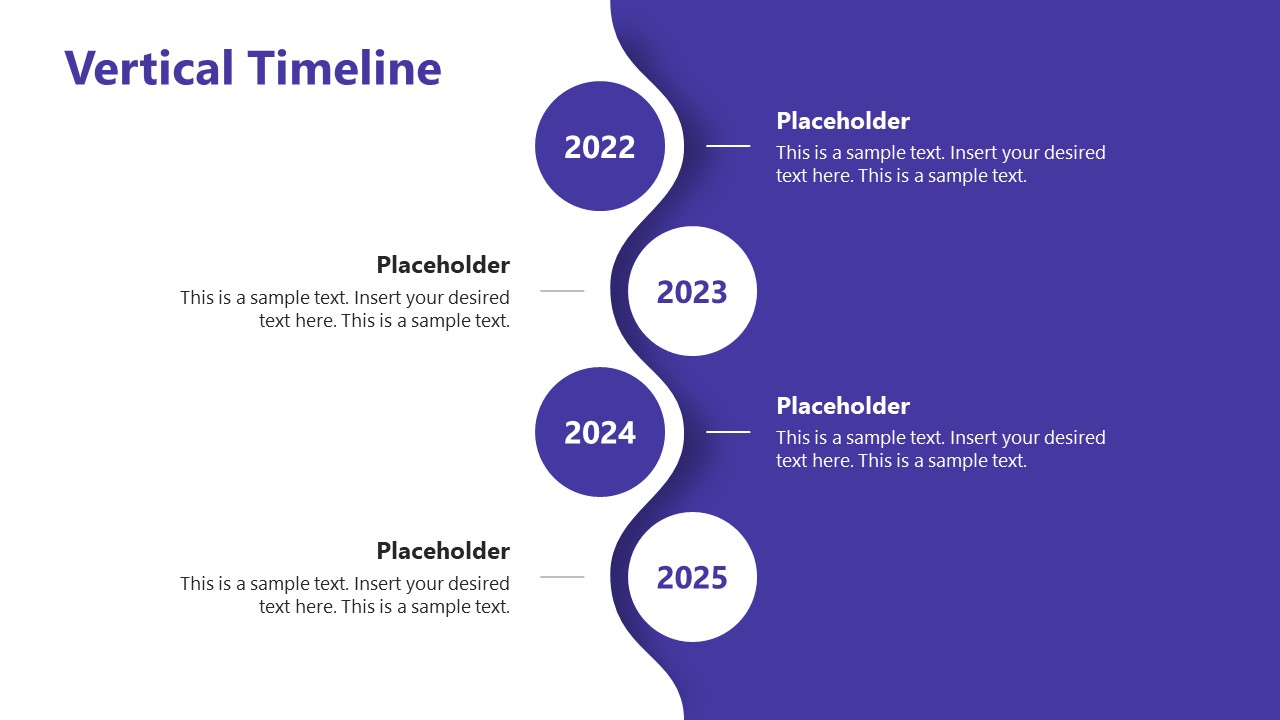 Vertical Curved Timeline Presentation