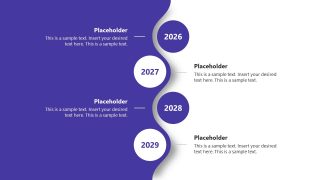 4 Milestones on Animated Timeline Slide