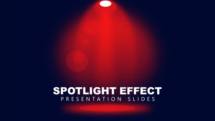 PPT Red Color Spotlight Shades Template