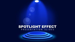 PPT Blue Color Spotlight Shades Template