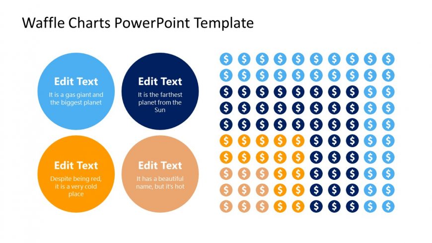 4 Levels of Concentric Squares Waffle Chart Template