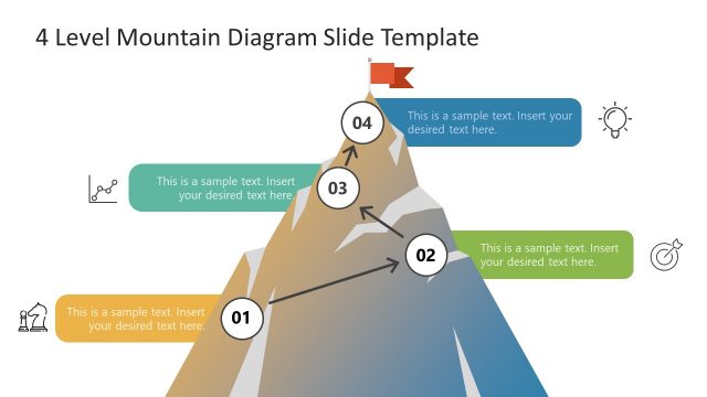 4 Level Mountain Concept PowerPoint Template