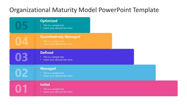 5 Steps PowerPoint Model Diagram for Maturity
