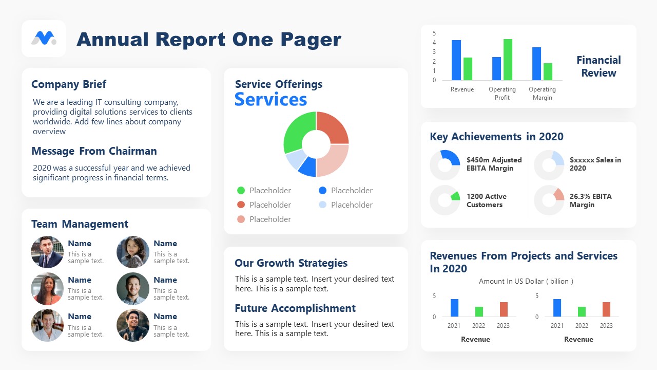 One Pager Report Template Word