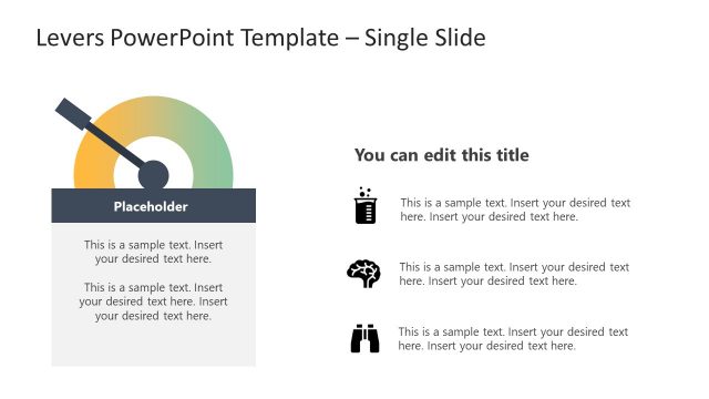 Single Lever Template PowerPoint
