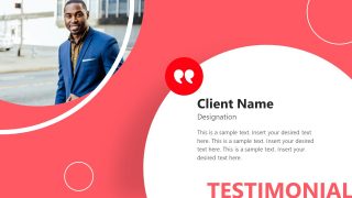 Image Slide for Client Testimonials PPT