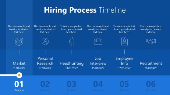 Hiring Process Timeline Template for PowerPoint