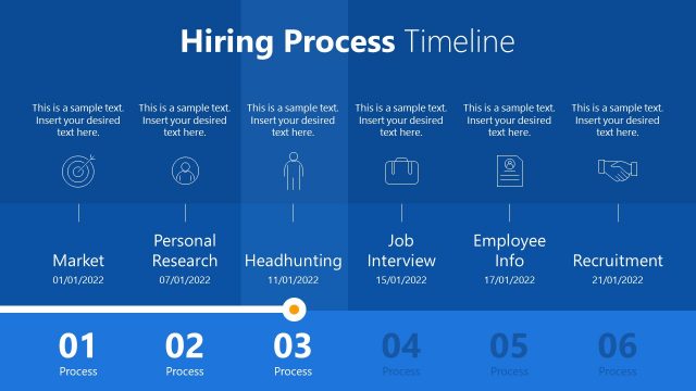 Hiring Process Timeline Headhunting Stage Template