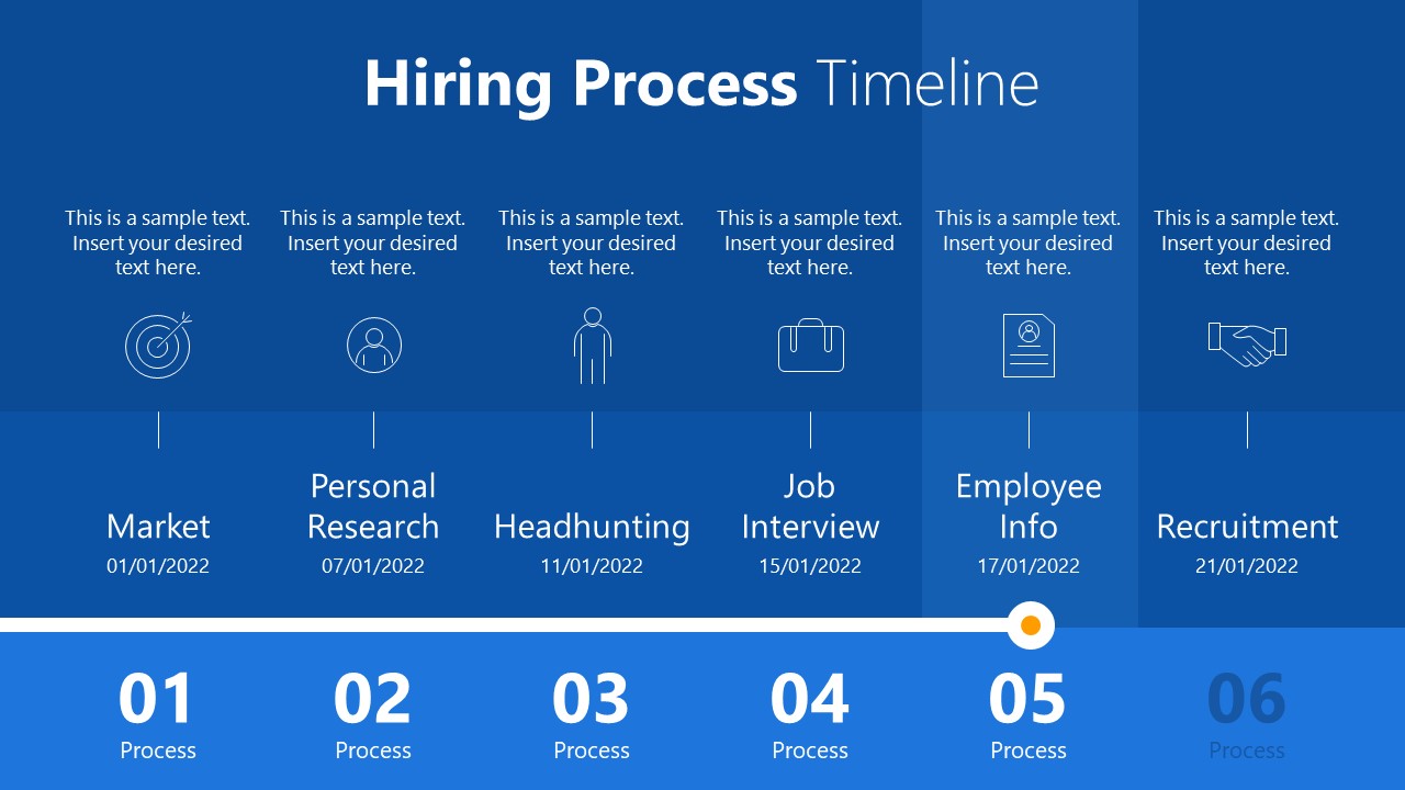PowerPoint Hiring Process Timeline Employee Information