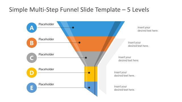 5 Level Funnel PowerPoint Diagram
