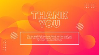 Orange Theme Thank You PowerPoint Fluid Slide