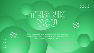 Green Theme Thank You PowerPoint Fluid Slide