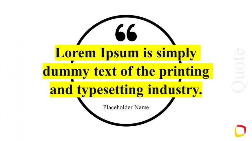 Slide of Quote in Circle Outline