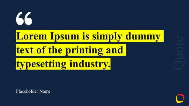 Yellow Blue Theme for Quotations Slide