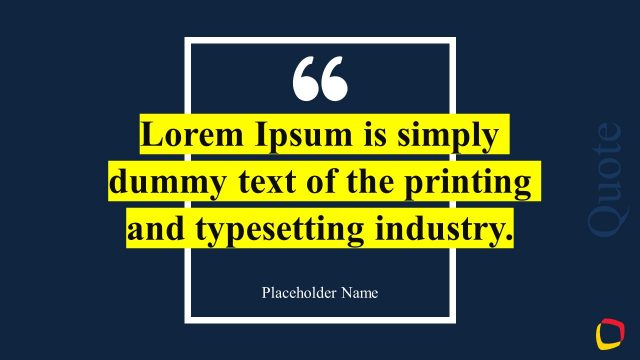 Quotation Slide Square Outline PPT