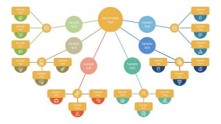 PPT 6 Segment Mind Map Template