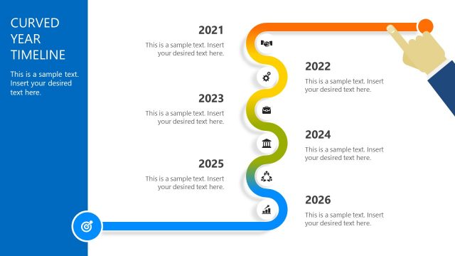 Curved Year Timeline PowerPoint Template