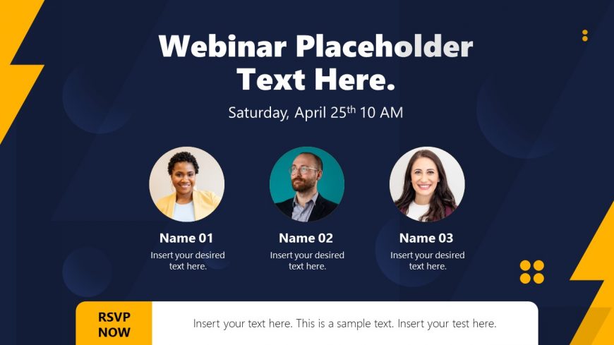 3 Speakers Sections for Webinar Invitation