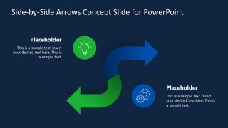 Opposite Arrows PowerPoint Diagram Template 