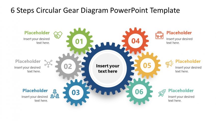 PowerPoint Slide of Circular Gears Template