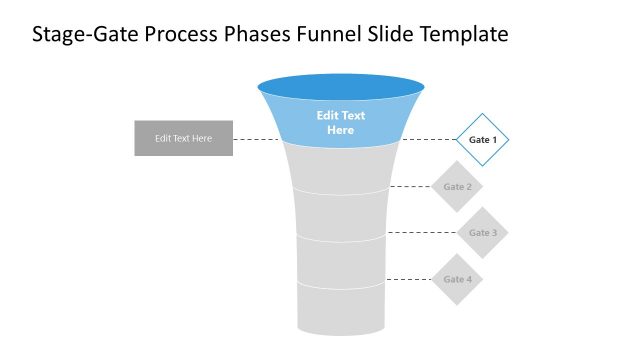 Stage-Gate Process 5 Level Phase 1 Funnel PowerPoint