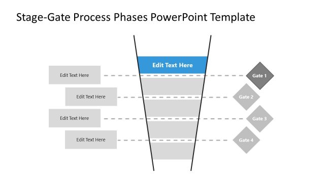 5 Phase Step 1 Stage-Gate Process PowerPoint