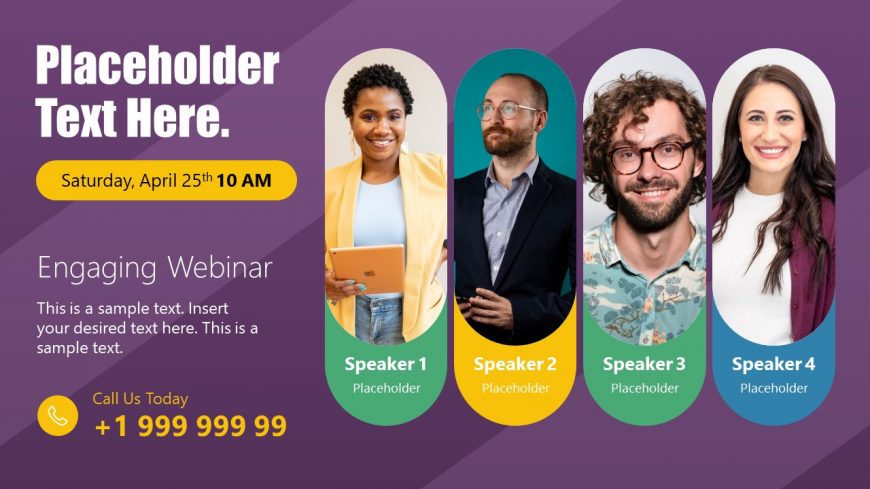 Presentation of 4 Speakers Webinar Invitation