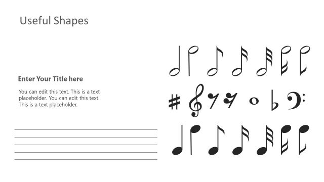 Musical Notes Symbols for Piano Lesson PPT