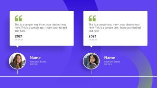 Slide of Animated Testimonial Timeline