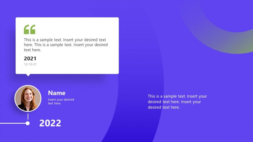PPT Animated Timeline Template for Testimonials