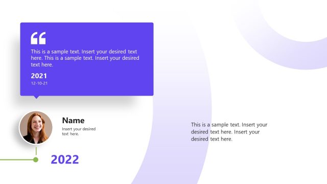 Slide of Timeline Testimonials in PowerPoint