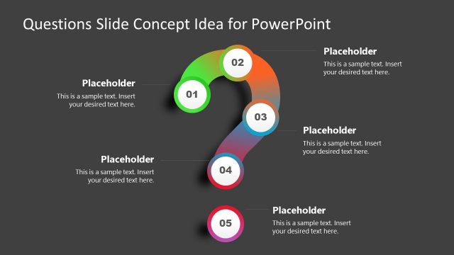 Gradient 5 Steps Question Slide Template