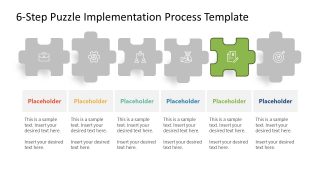 6-Step Puzzle Diagram Slide Template