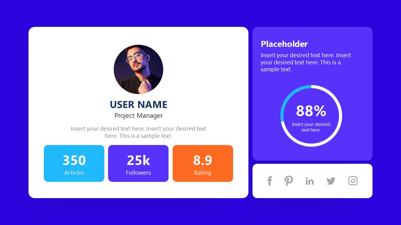 PowerPoint User Profile Dashboard Template
