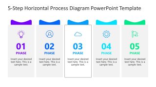 Column 3 of Horizontal Process Flow Diagram PowerPoint 