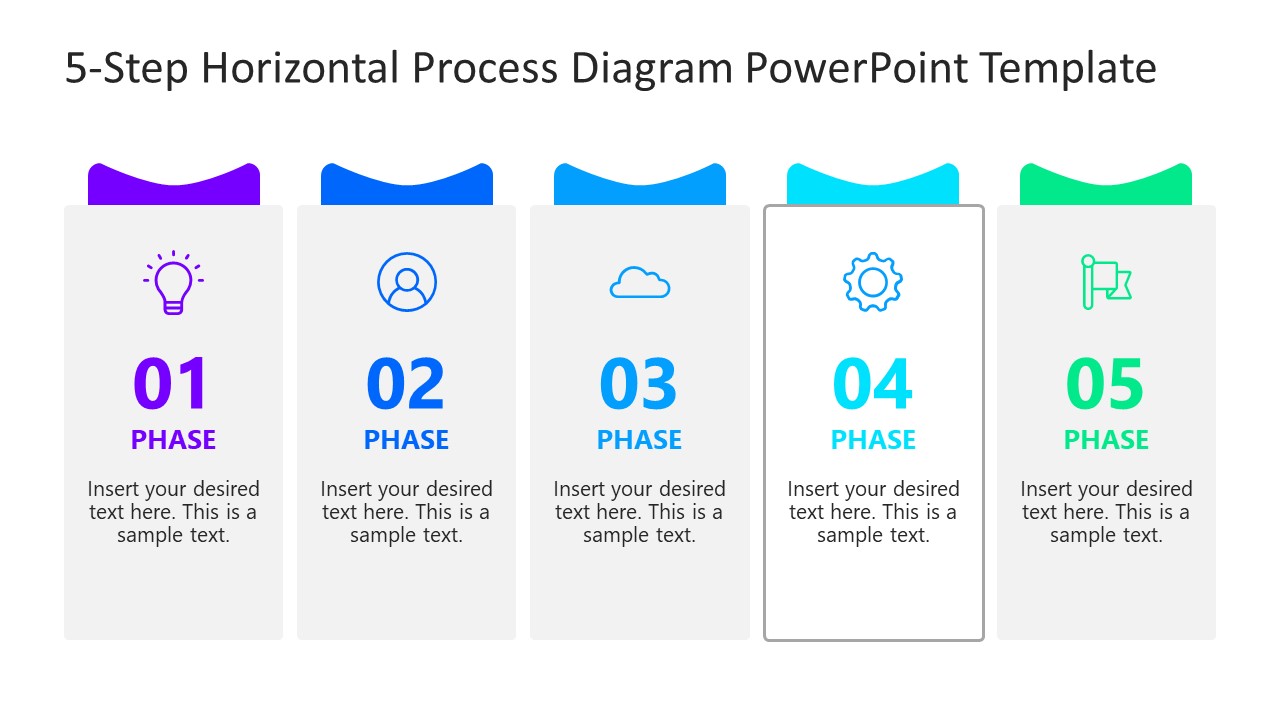 Column 4 of Horizontal Process Flow Diagram PowerPoint 