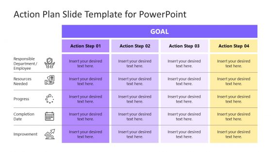 Action Plan Slide Template for PowerPoint