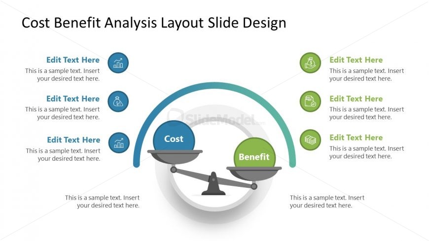 PowerPoint Diagram for Cost-Benefit Analysis