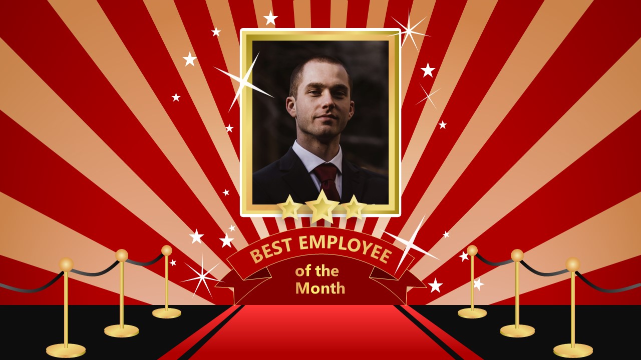 Spotlight PowerPoint Template for Employee of the Month